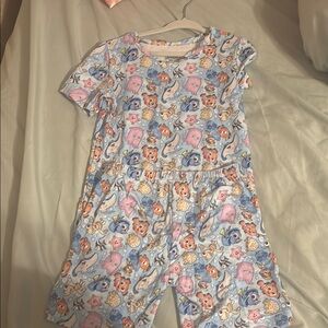 Colorful Cartoon Print Pajama Set